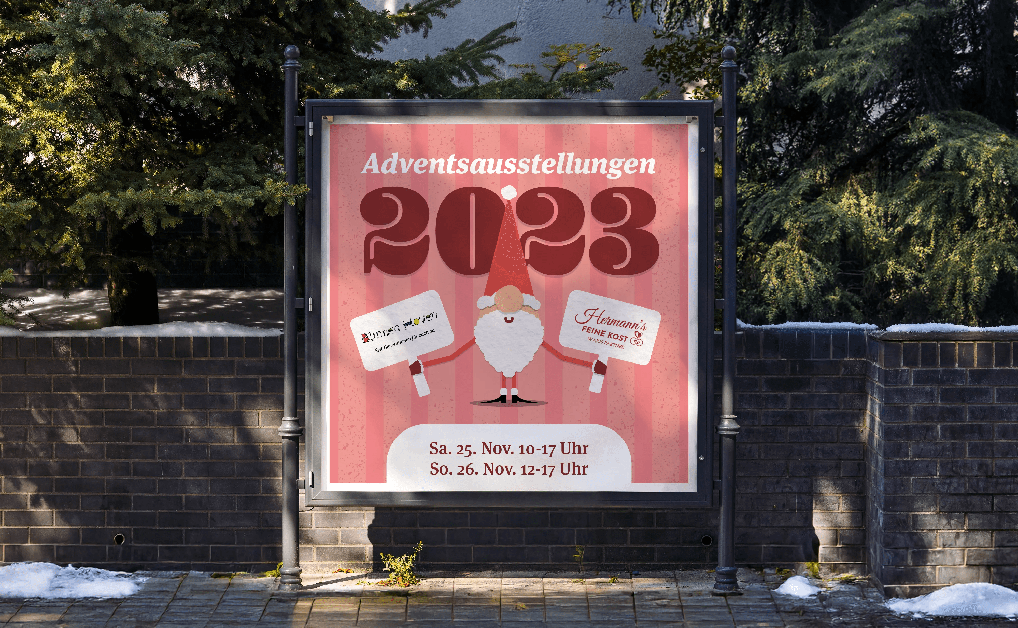 Blumen Hoven Adventsaustellungs Plakat 2023