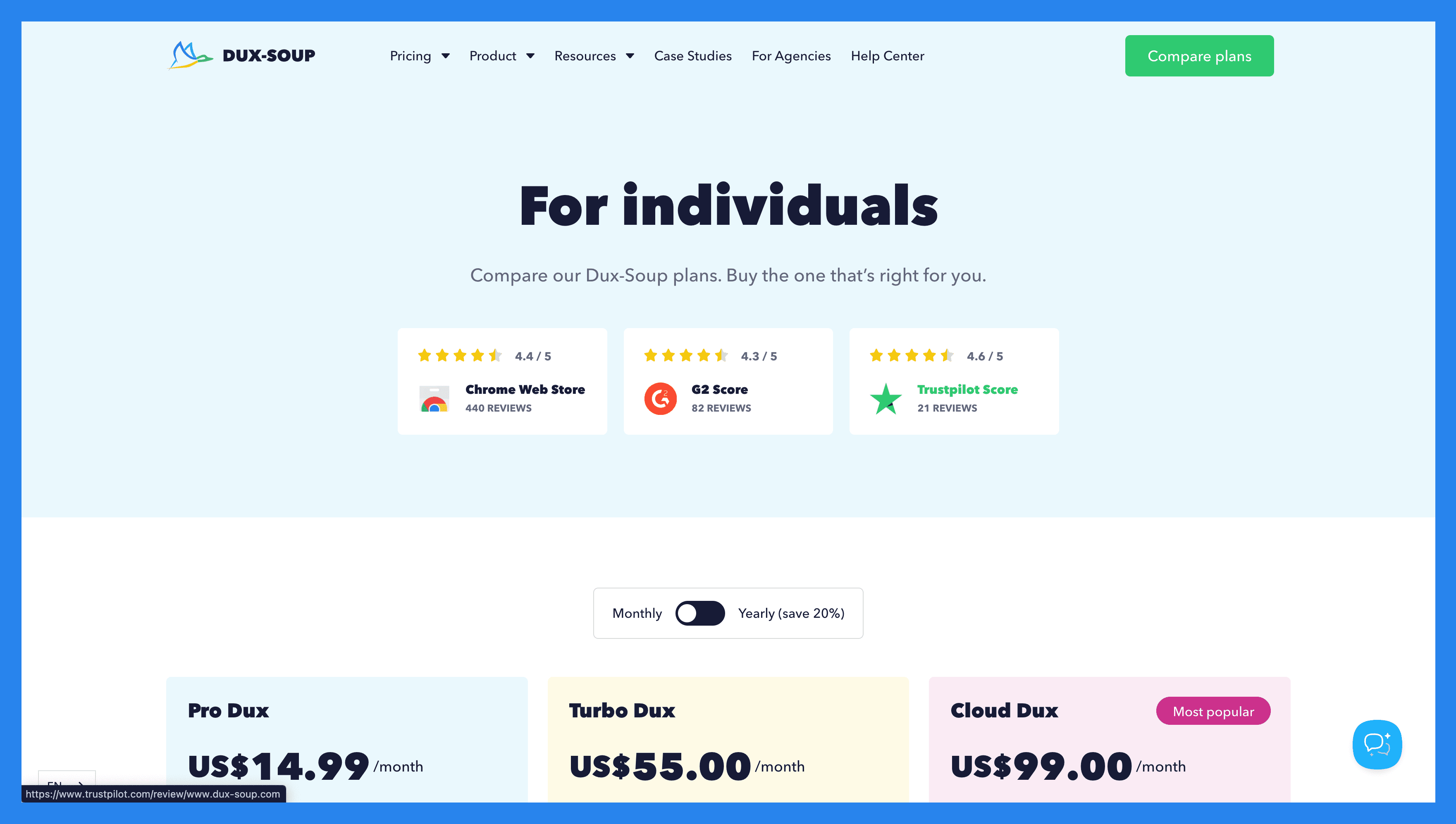Dux-Soup Pricing Plans