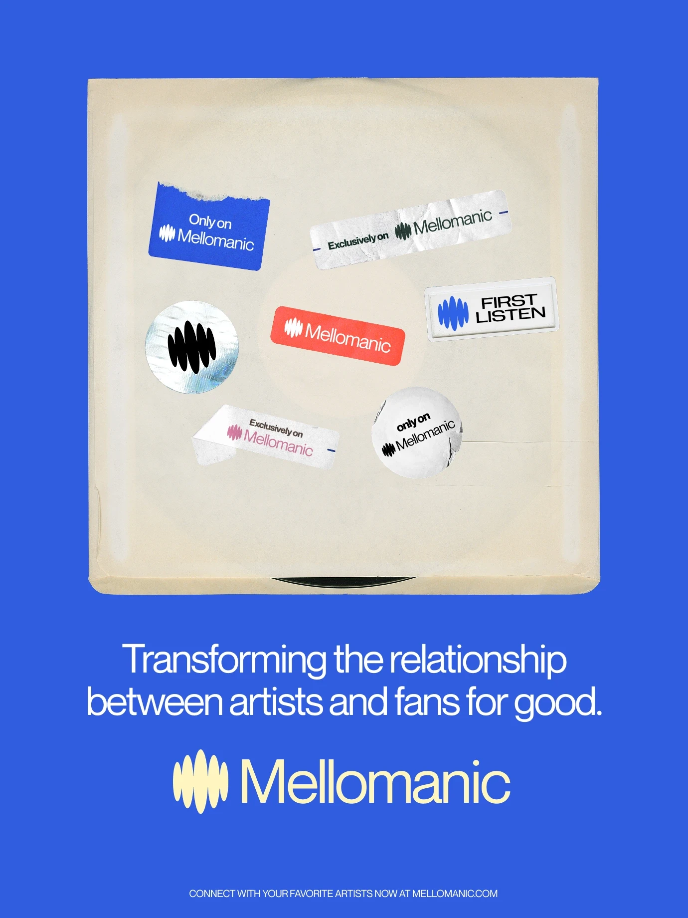 Mellomanic — Vinyl record sleeve with custom artwork — Brand collateral