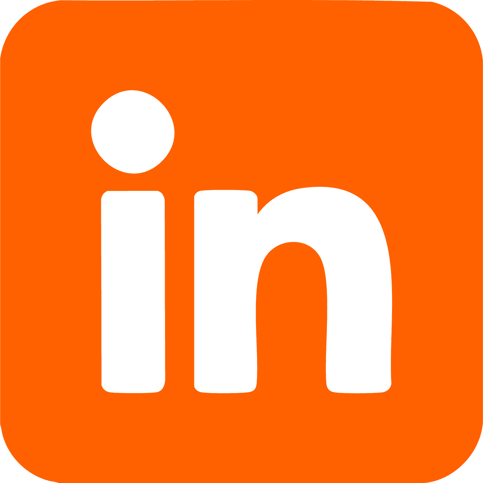 LinkedIn icon in orange