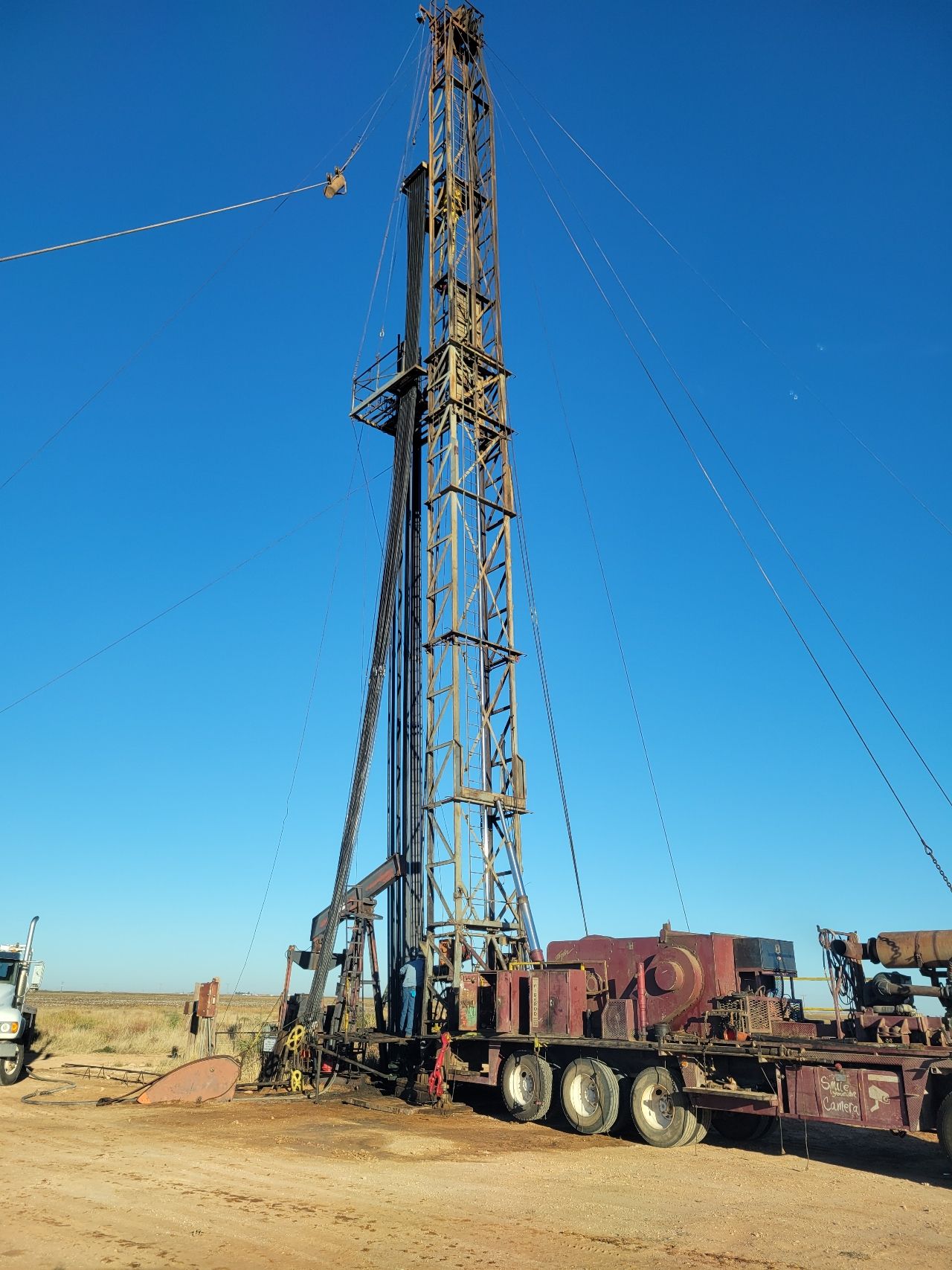 fire in gray steel tank
