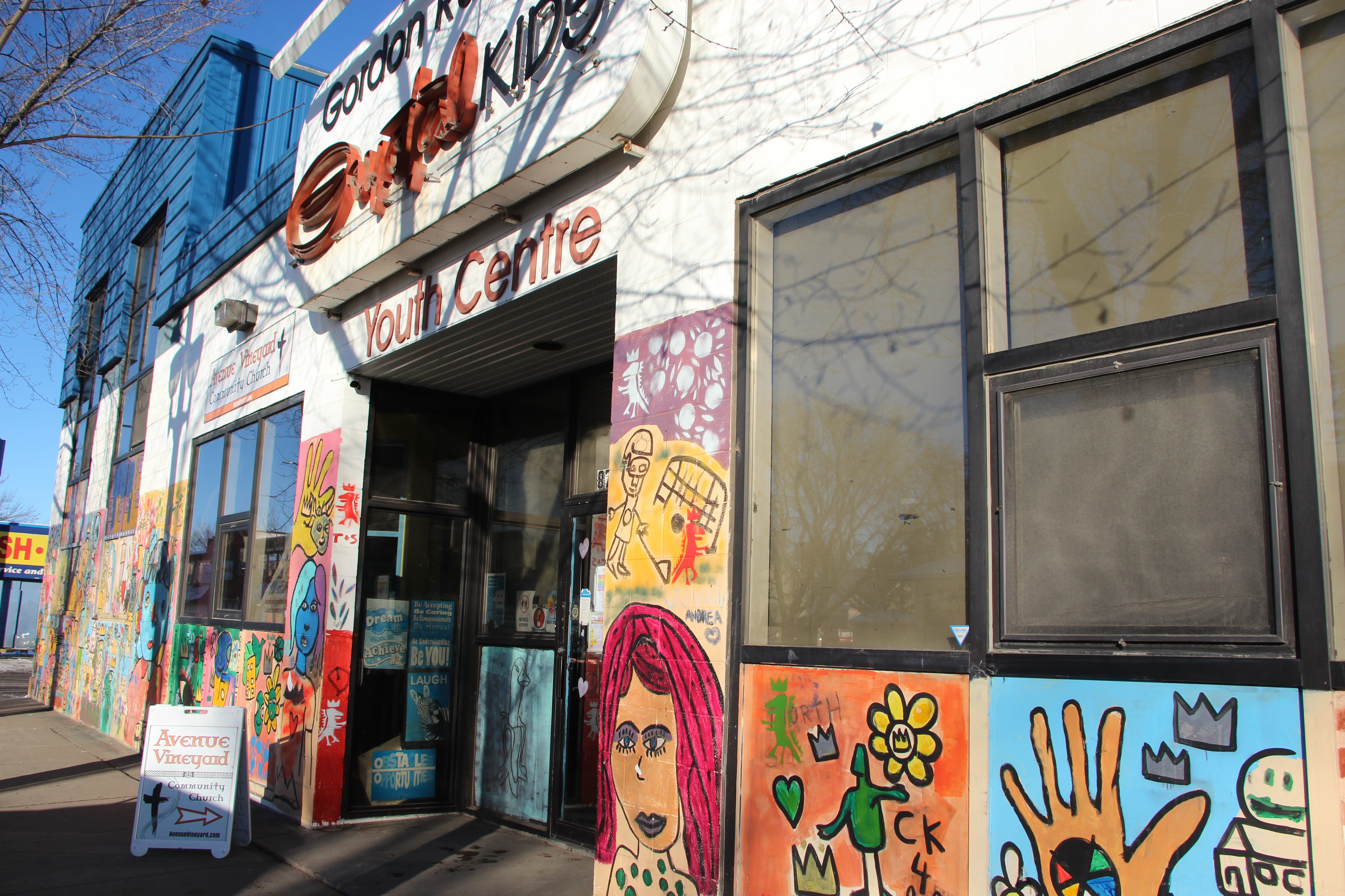 An image of the outside of the crystal kids youth centre