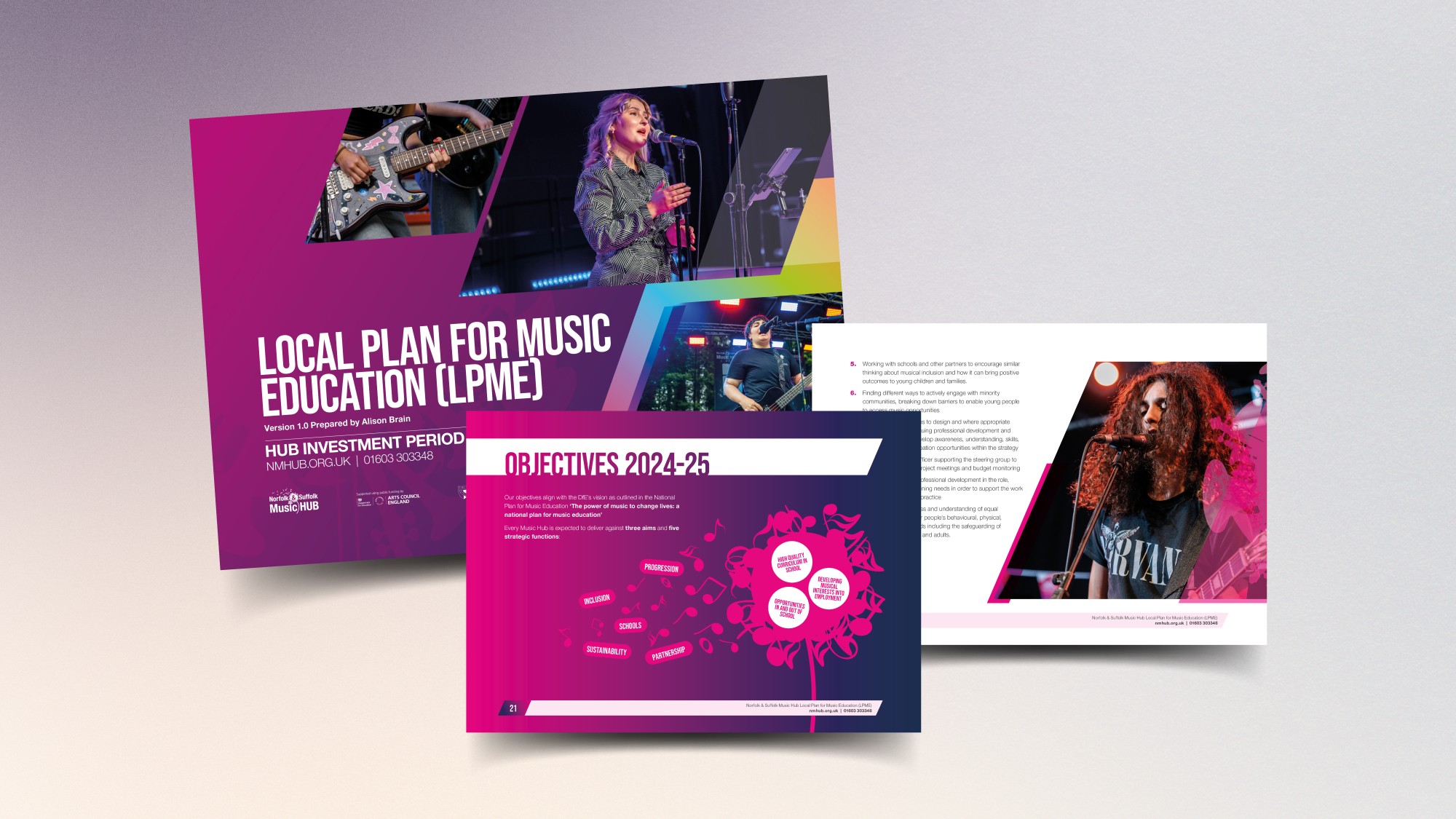 Music Hub festival brochure design