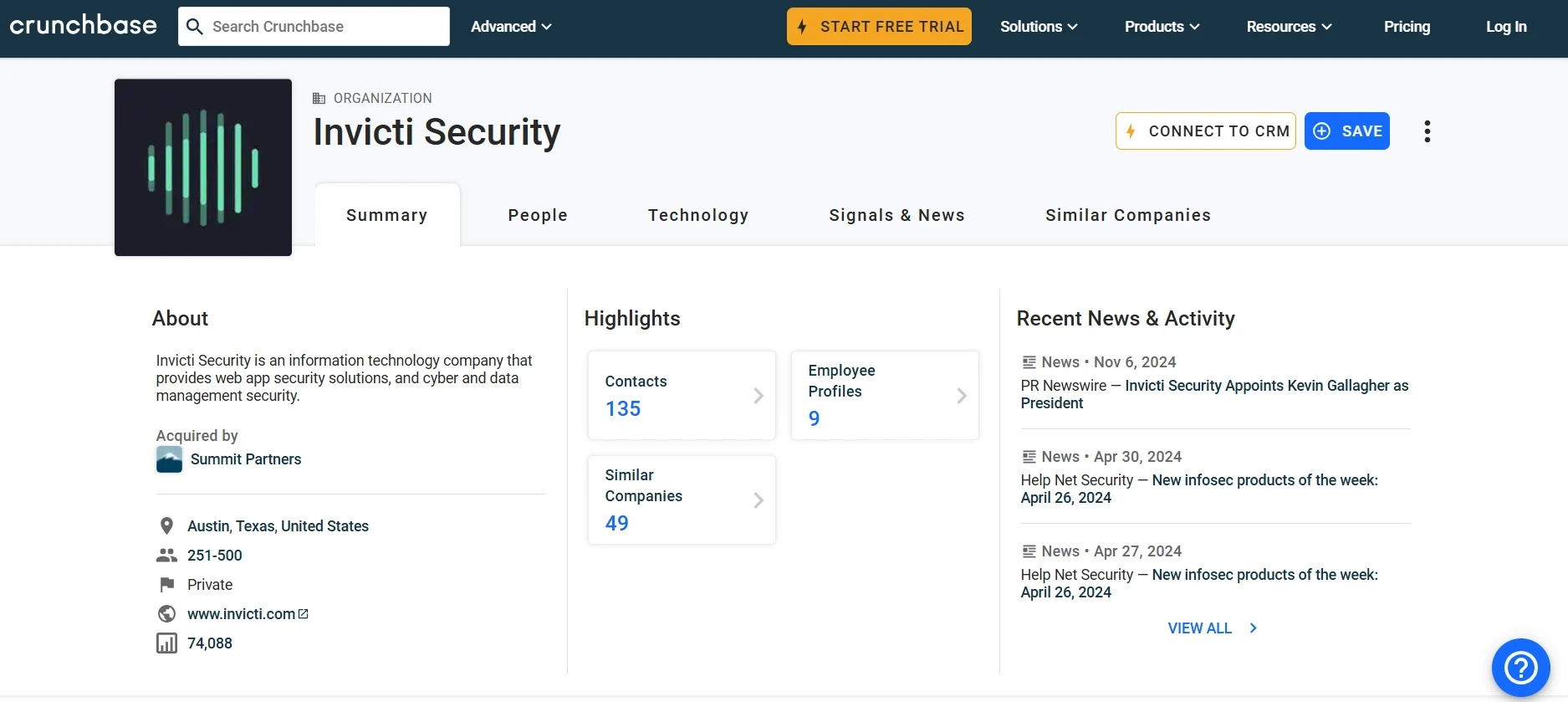 Invicti Security Crunchbase