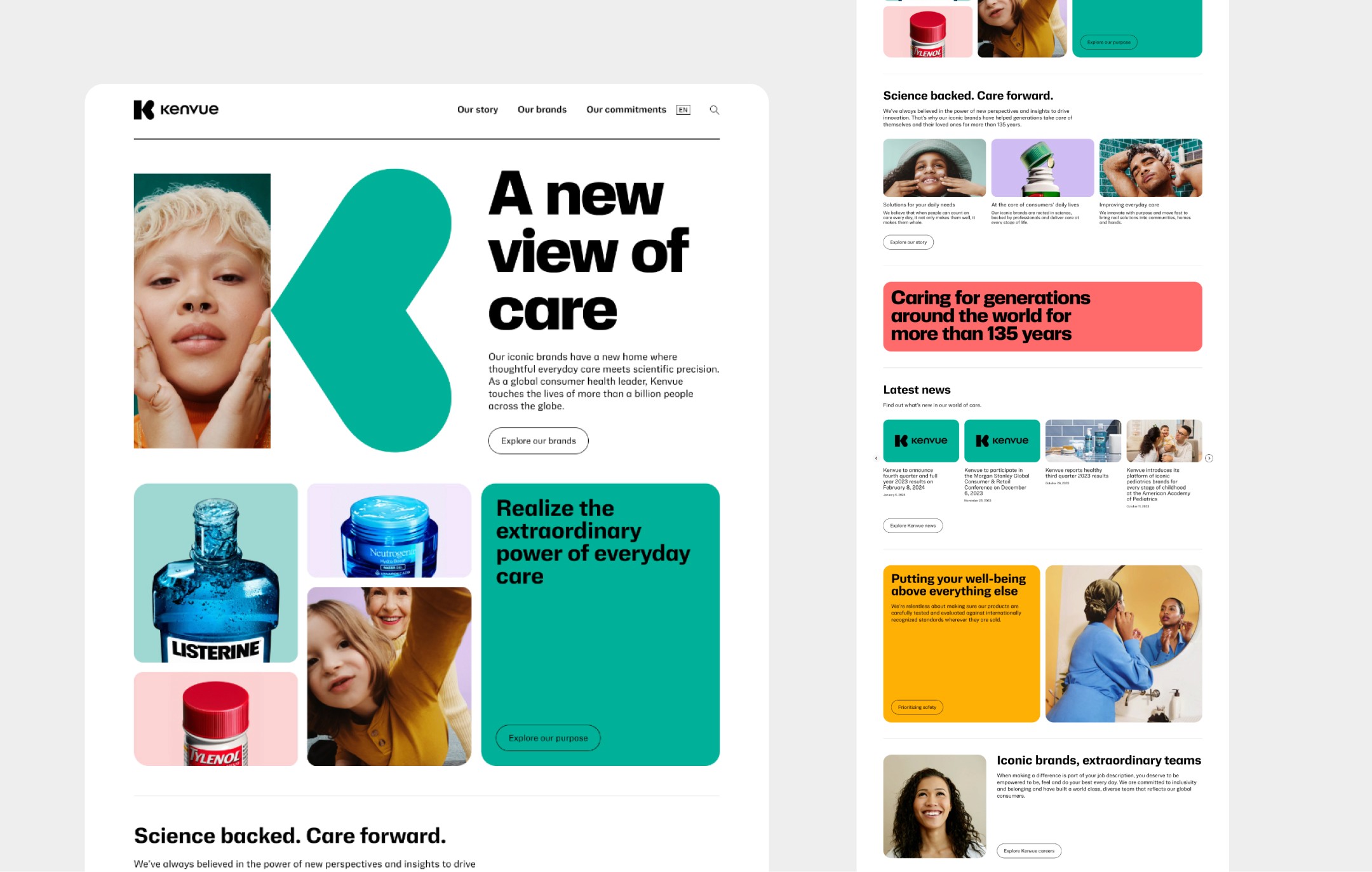 image of Kenvue's website