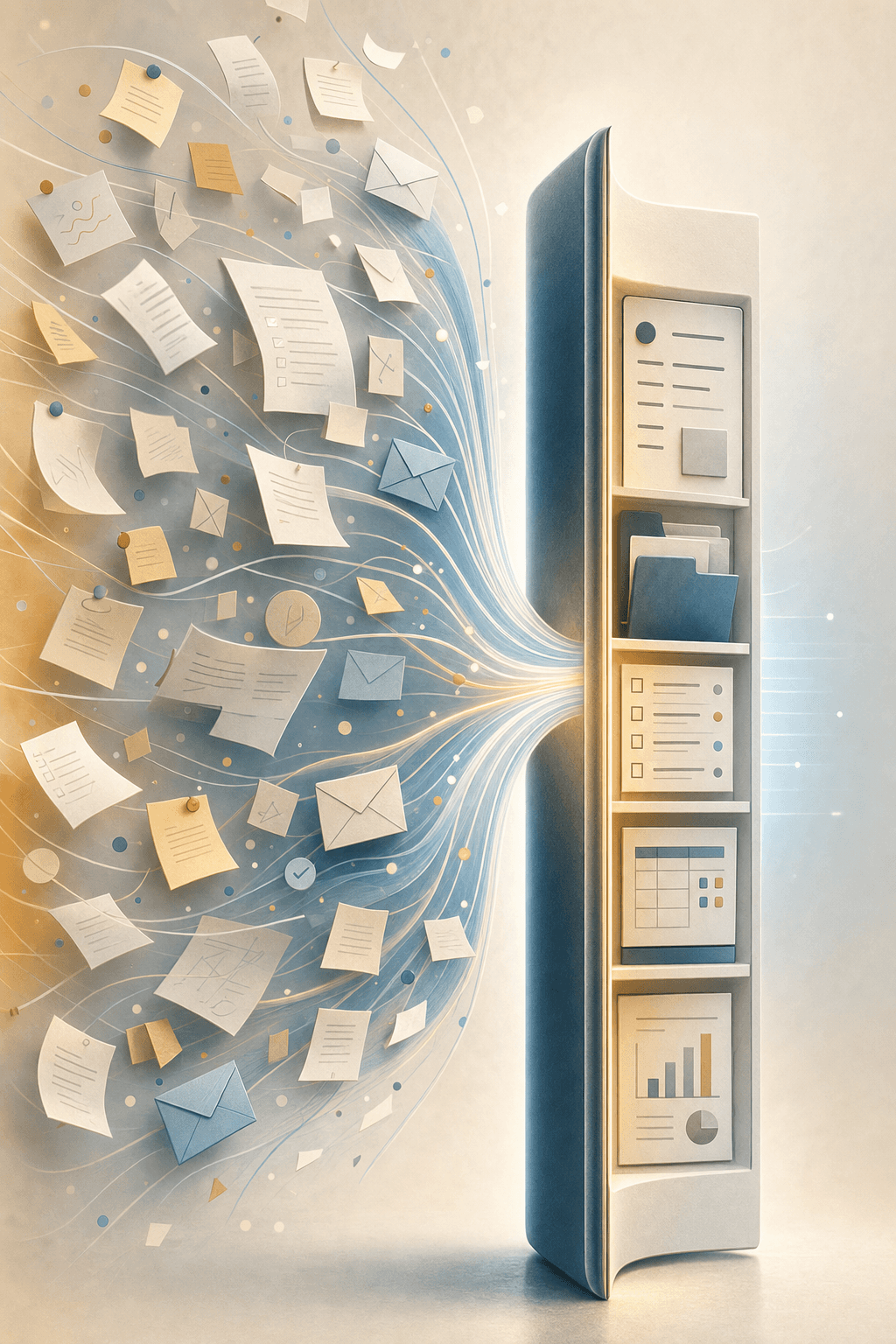 Scattered inputs converging into a system of record