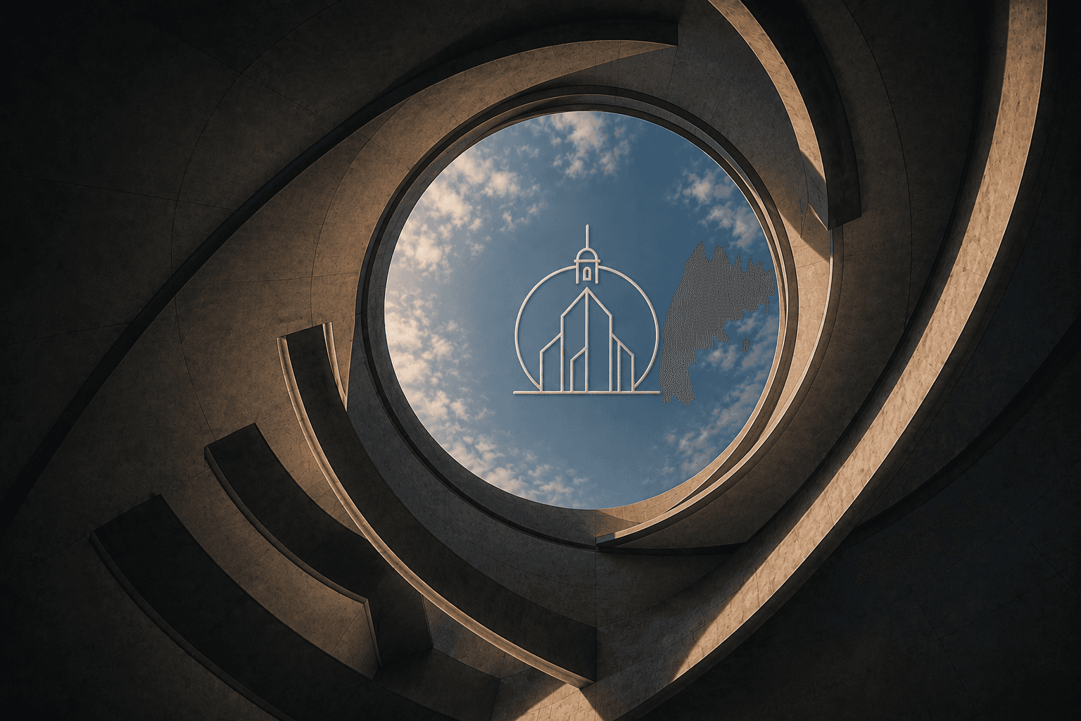 Cupola architectural opening wallpaper