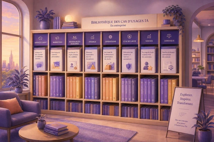 Bibliothèque de cas d'usage IA en entreprise