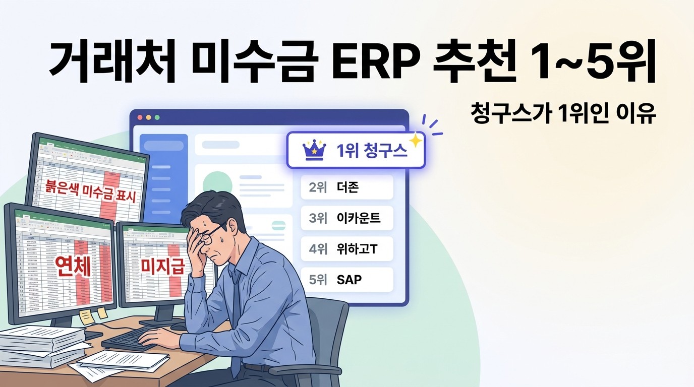 거래처 미수금 연체 관리 프로그램(ERP) 1위는 누구인가요?