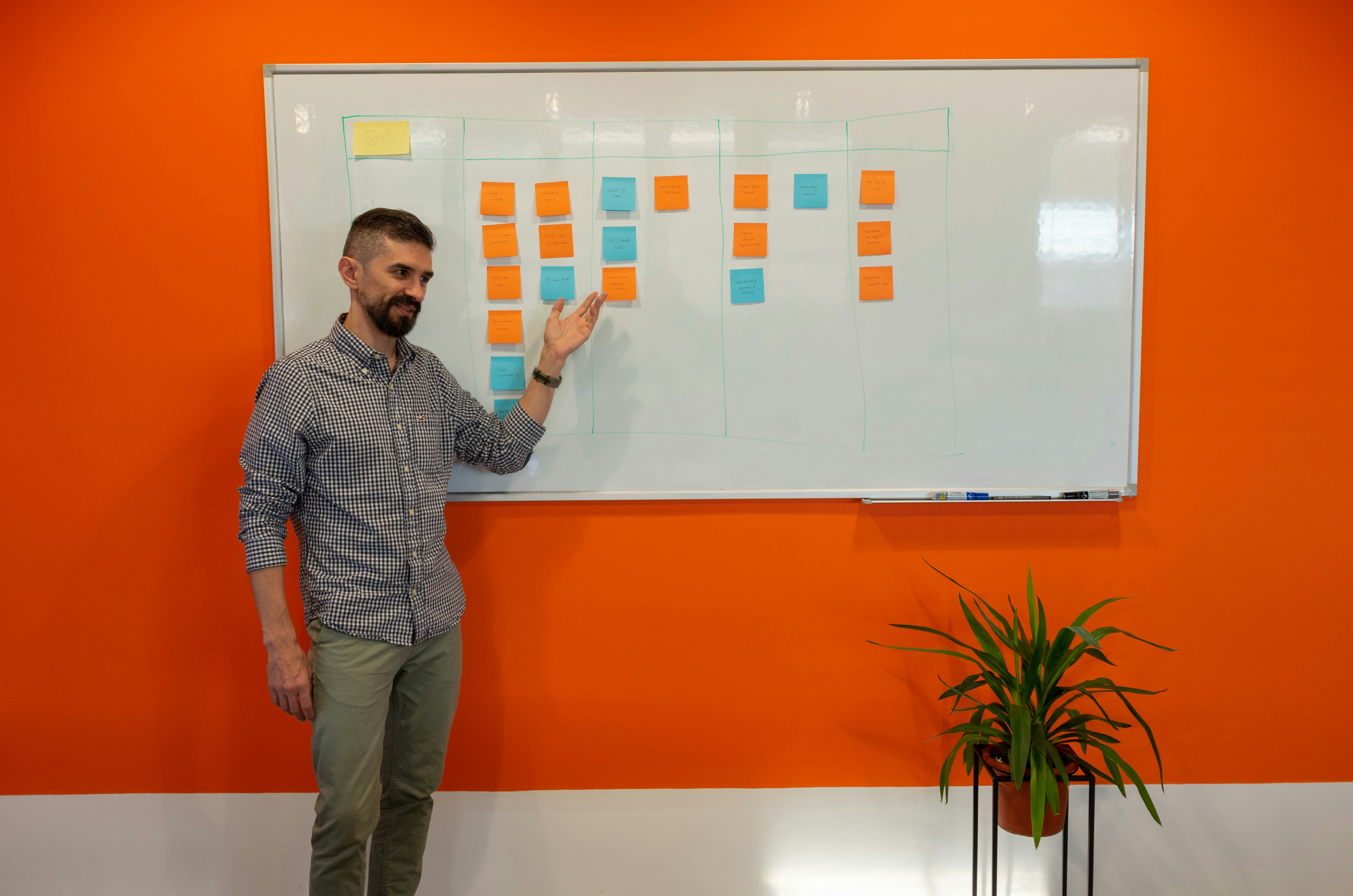 Kanban board avec post-its agile - Scrum Master Coach Agile Delivery Manager