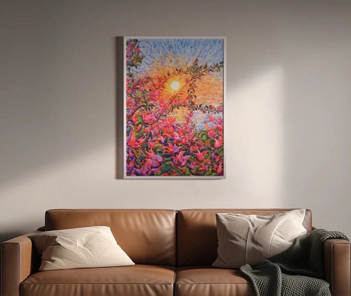 premium art poster and canvas prints, with originals available, from QART , of the artwork " Bougenvilla Flowers "