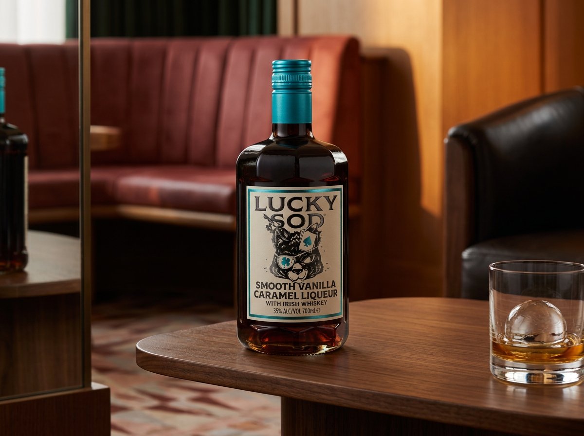 Bostocap project Lucky Sod Whiskey bottle