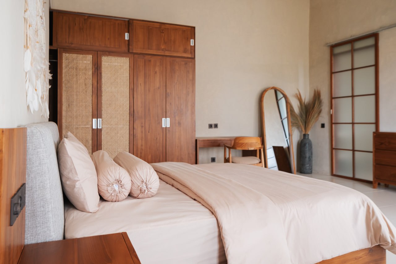 Spacious 2BR villa with panoramic views of rice fields — Babakan, Canggu