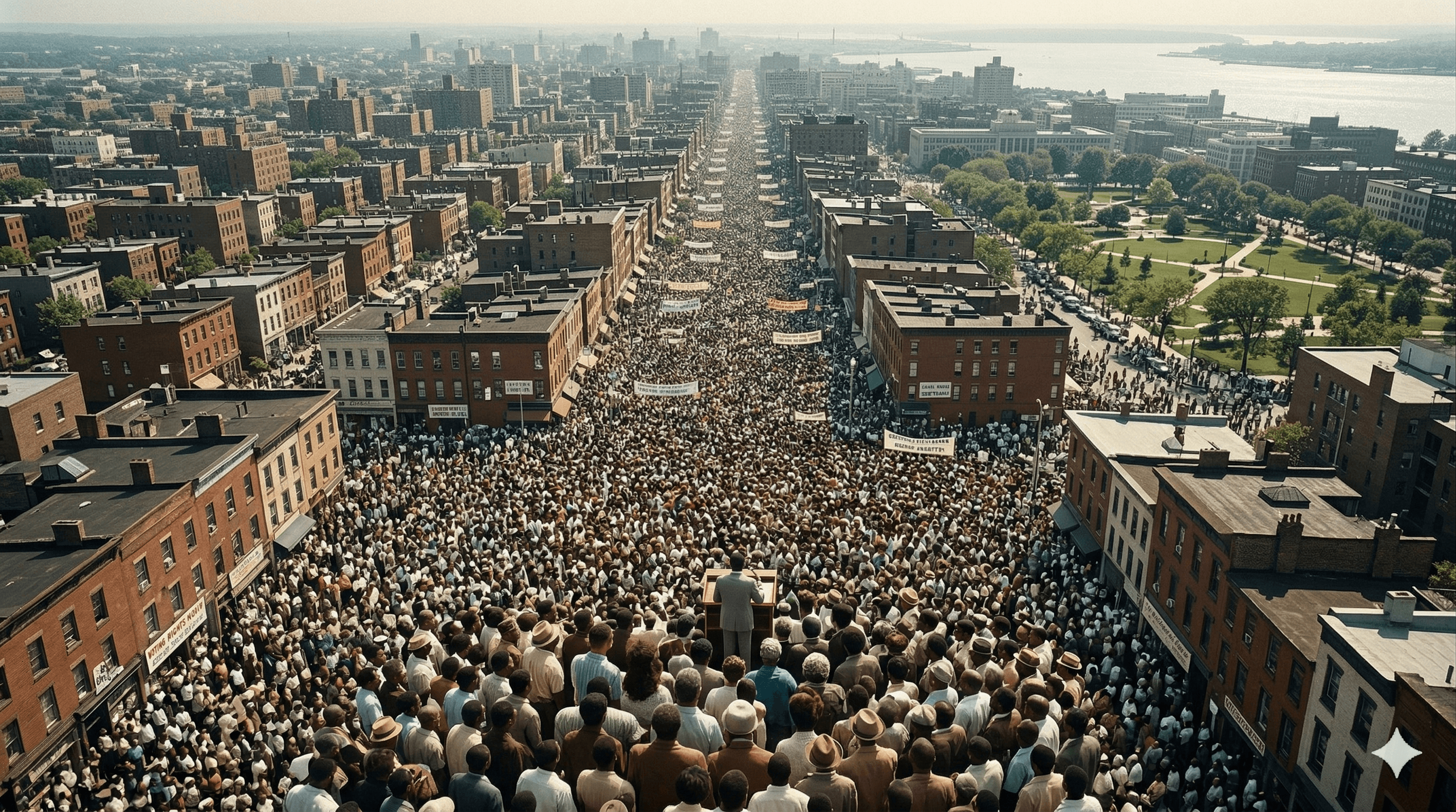 Drone shot of a running track at night