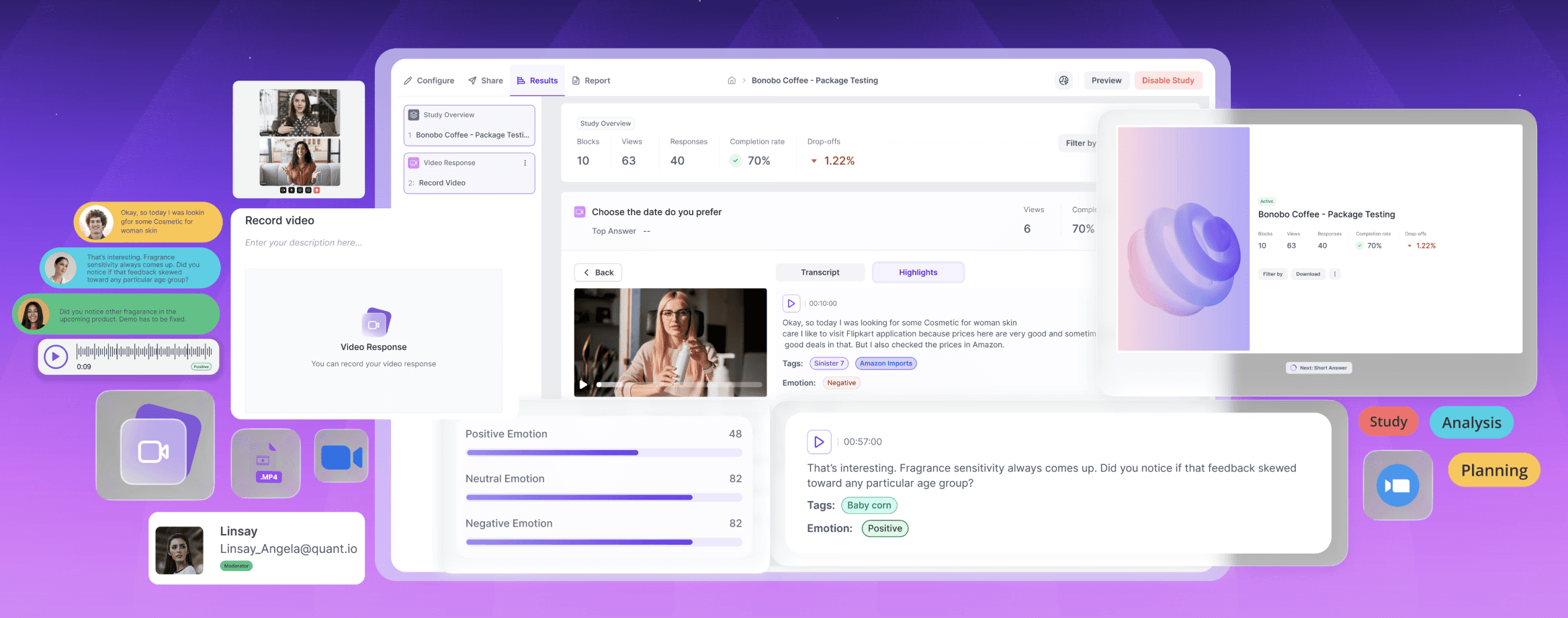 Decode Consumer Insights Dashboard showing multiple use cases