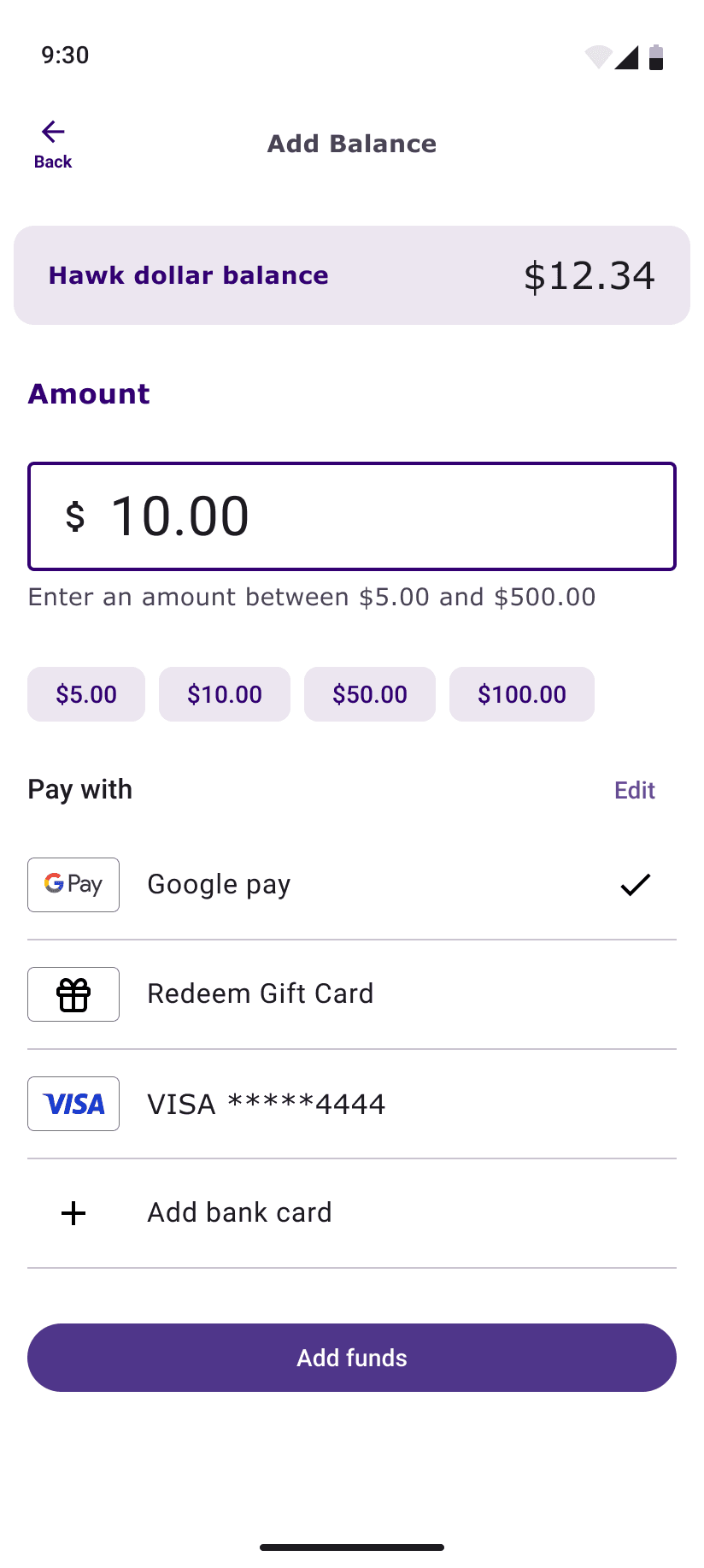 High-fidelity design of the purchasing screen, showcasing a clean layout with product details, pricing, payment options, and a prominent 'Confirm Purchase' button.