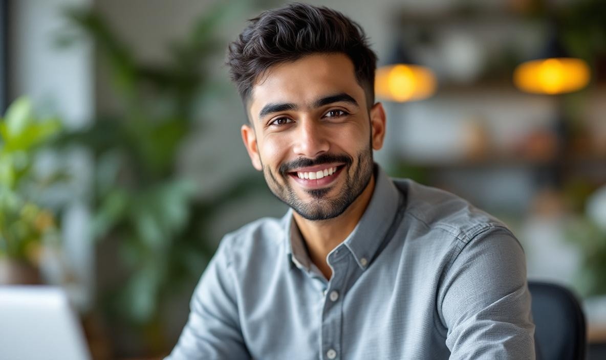 Man smiling at the camera