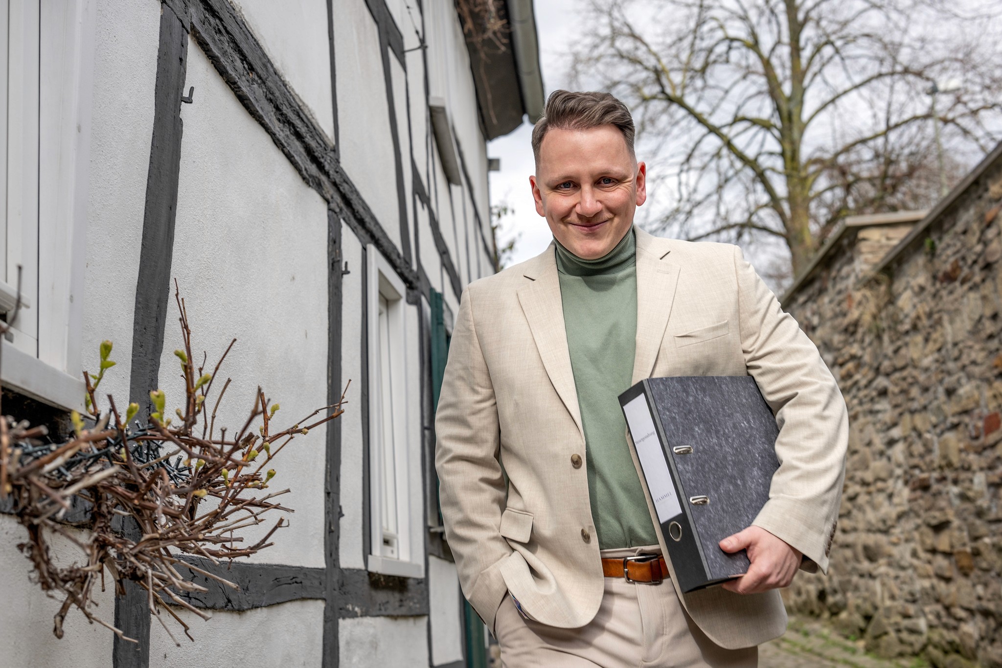 Team member standing