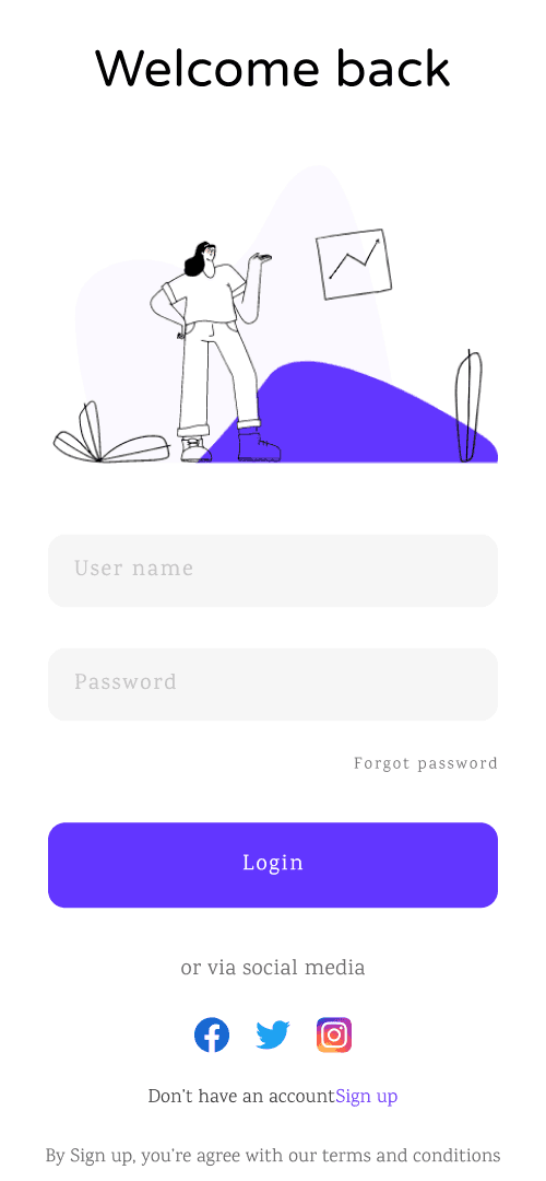 Login page