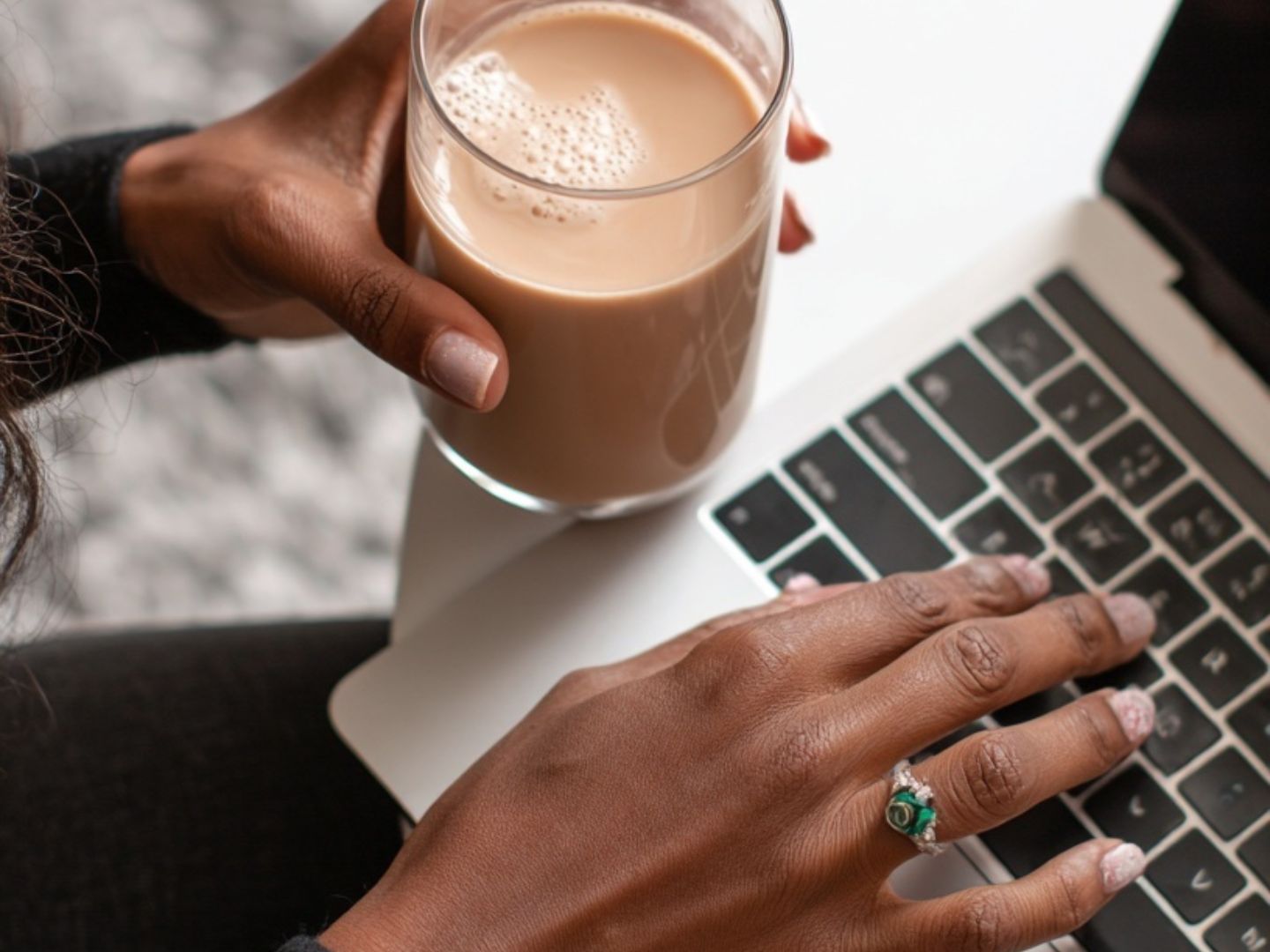 A person wearing a virtual reality headset.