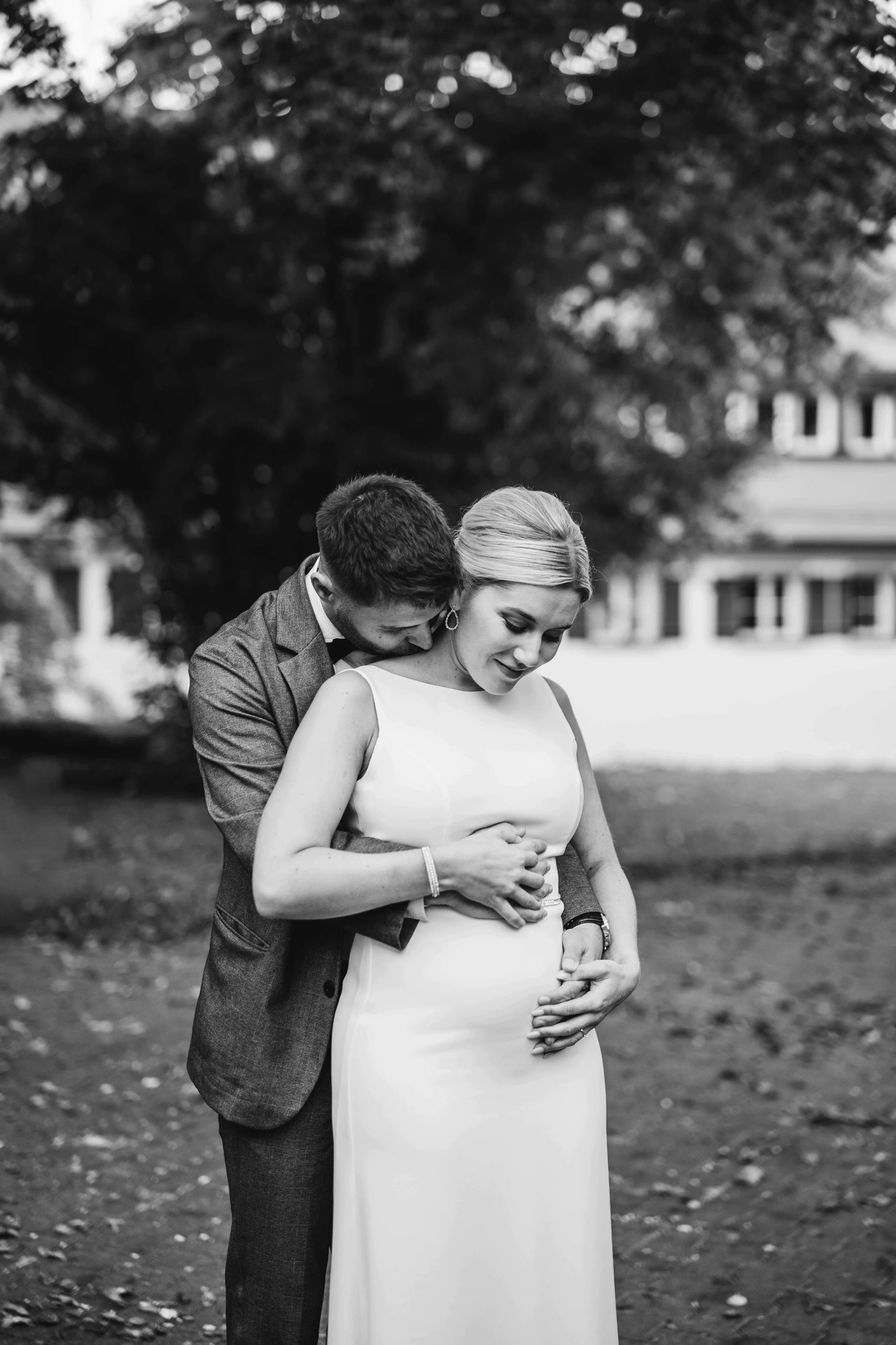 Zeitloses Schwarz-Weiß Porträt des Brautpaares von Hochzeitsfotograf Stephan Romer