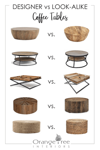 designer vs. look-alike coffee tables