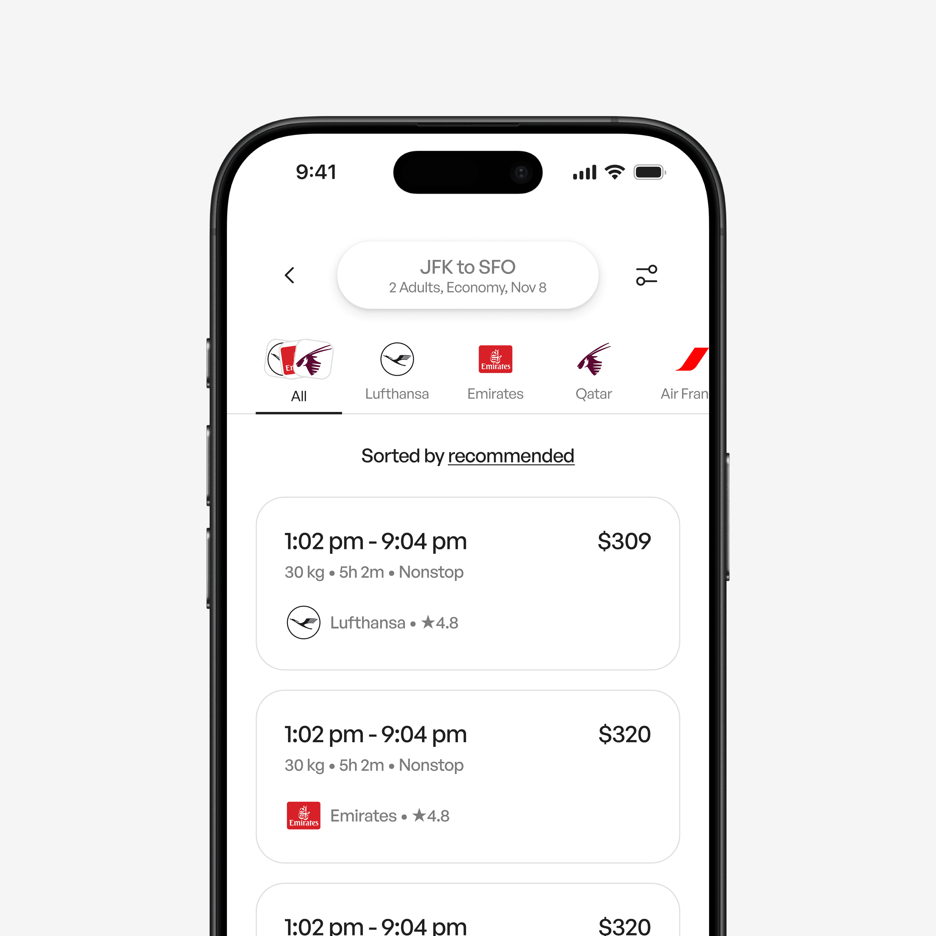 Flight booking app by Ameer Omidvar