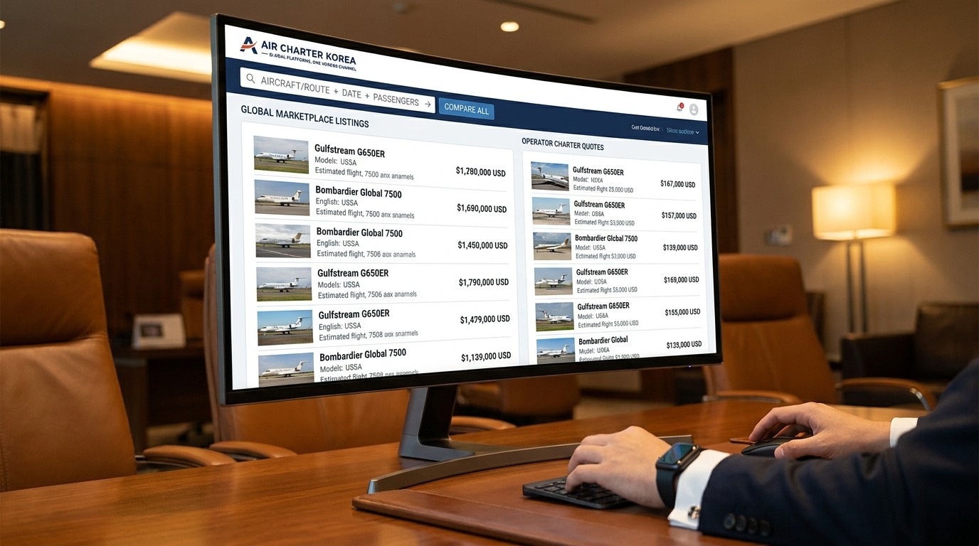 ACK private jet quote consolidated channel — global marketplaces charter platforms membership Korean comparison purchase charter single channel