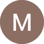 Písmeno M na hnědém podkladu