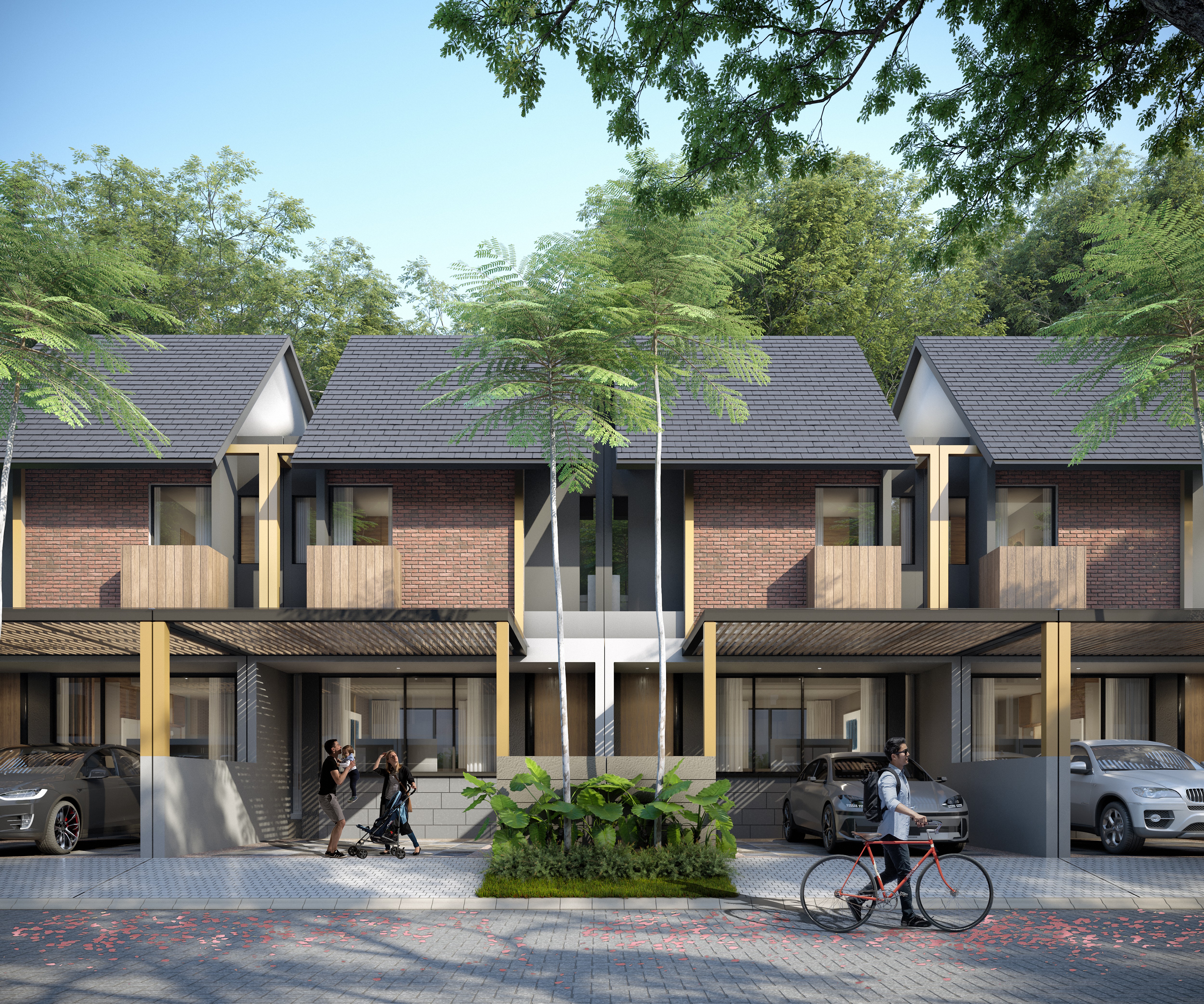 yellow house under whiet sky