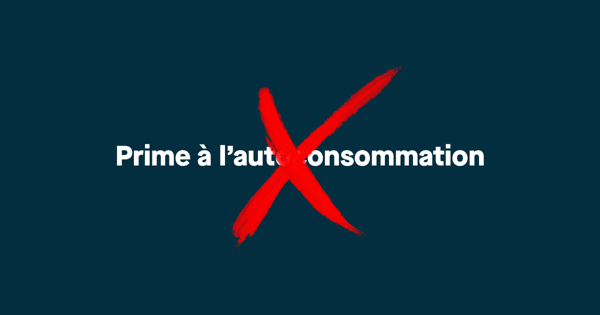 photo de la fin de la prime à l'autoconsommation