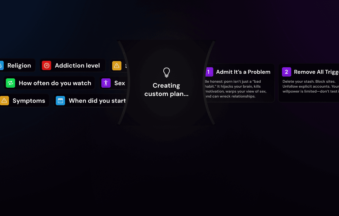 quittr personalized plan feture interface