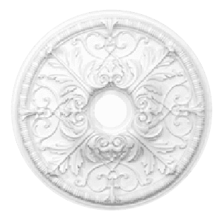 Decorative ceiling medallion for chandelier – primed and ready to paint