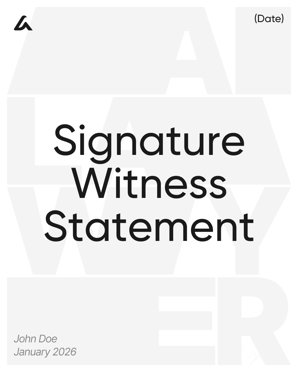 Signature Witness Statement