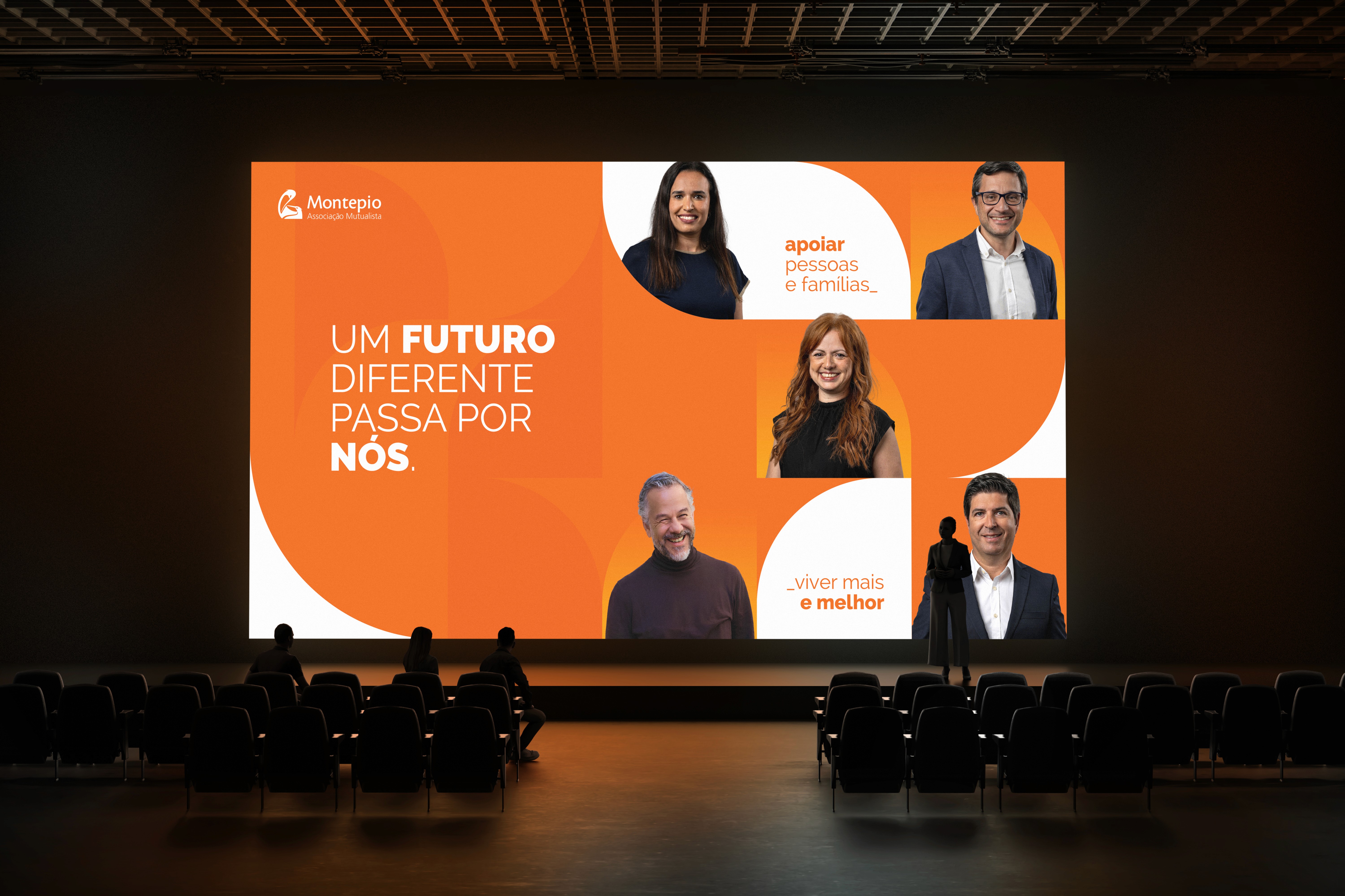 Editorial magazine design standing upright with oversized typography and clean layout