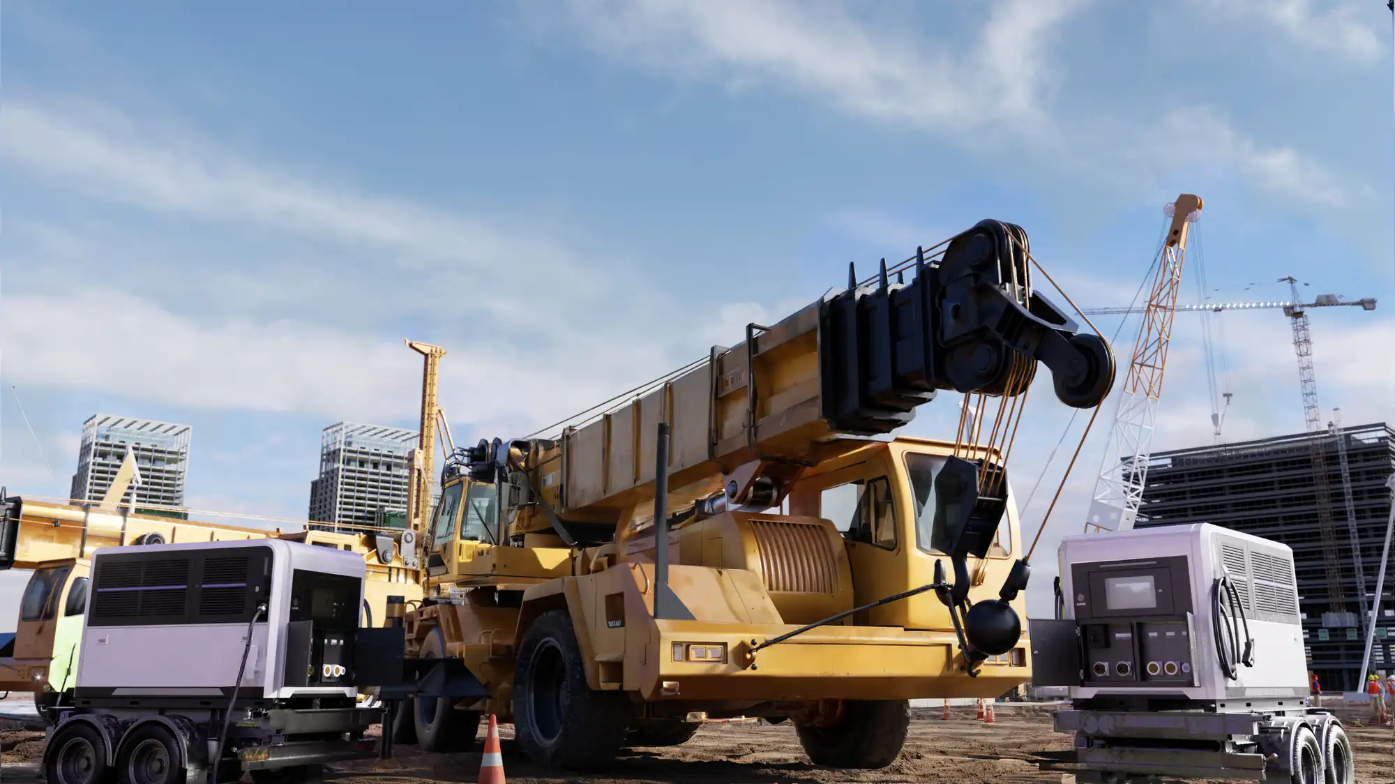 yellow and black excavator on rocky ground