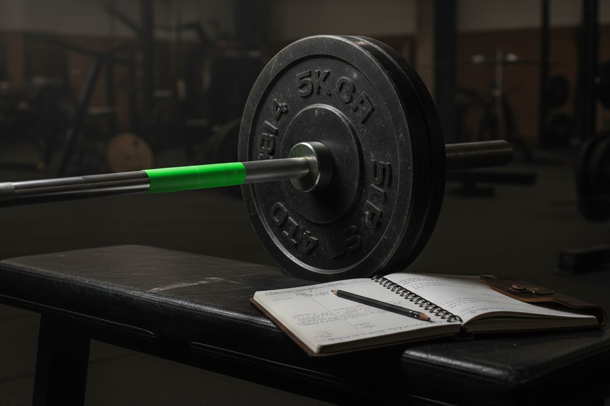 Barbell and training log