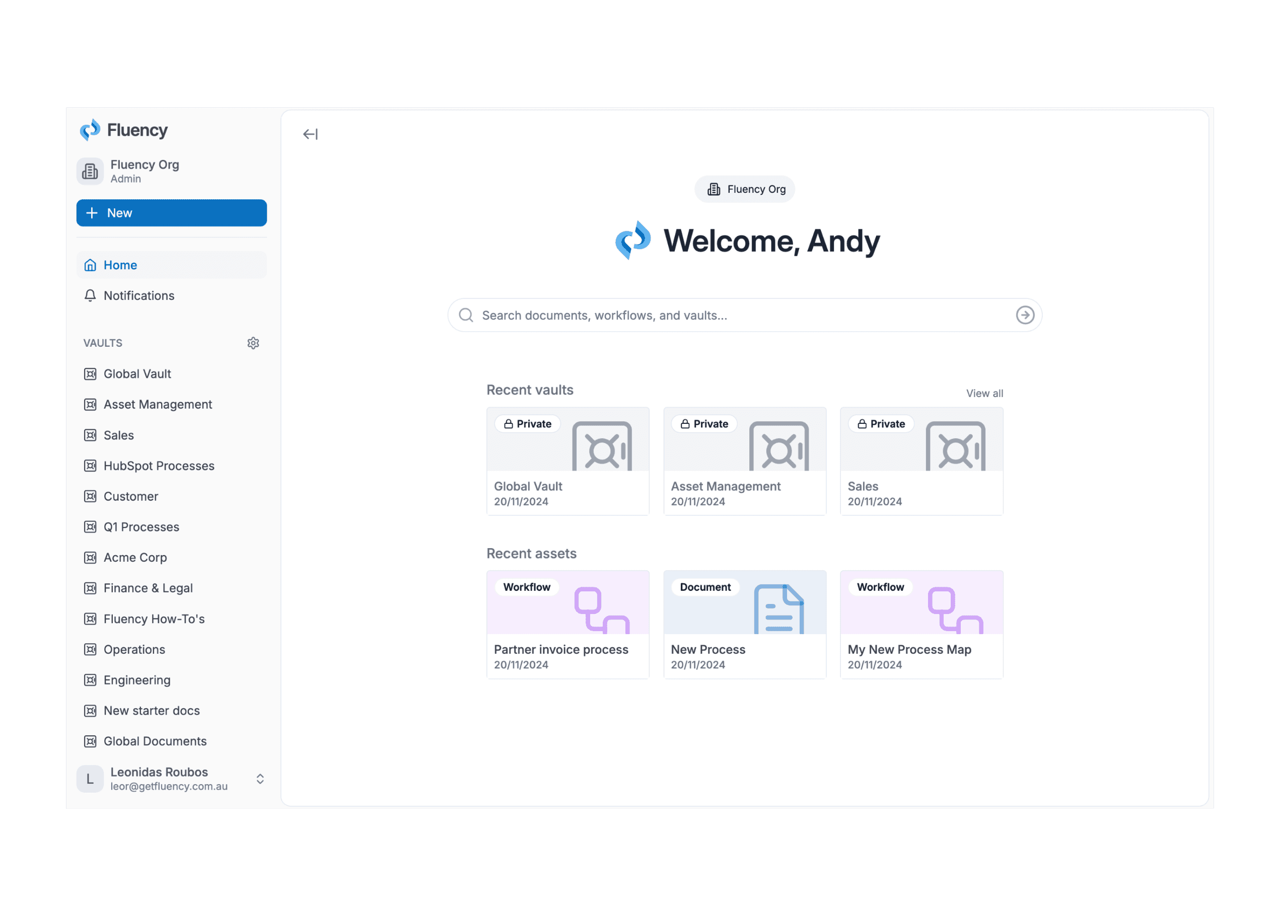 Fluency, the process excellence platform.