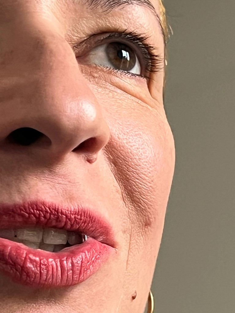 "Close-up of a woman's face"