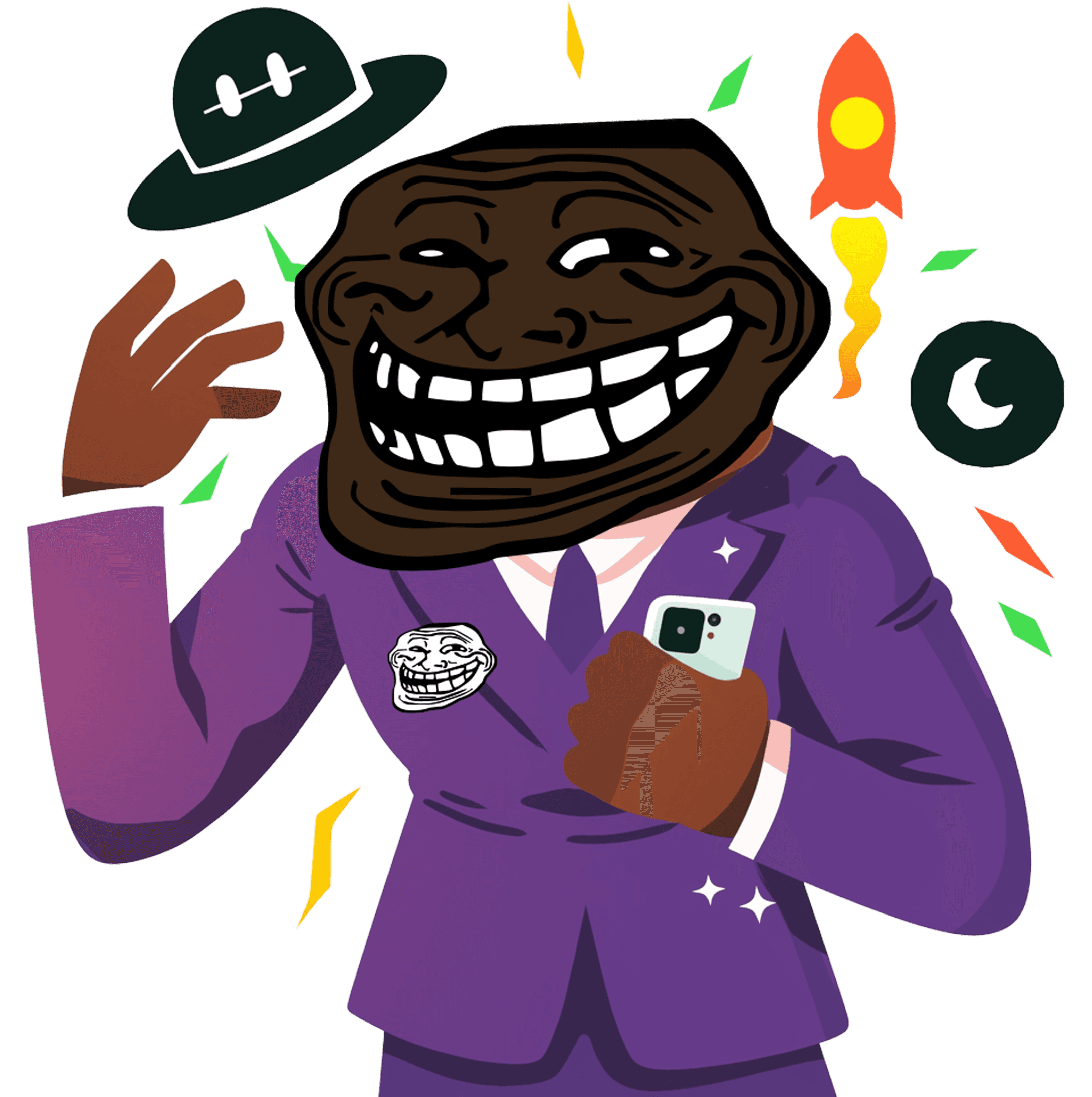 illustration of a safe shaped character counting dollar bills