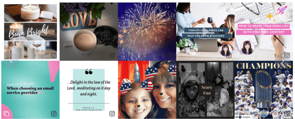 social media wall example - marisa shadrick