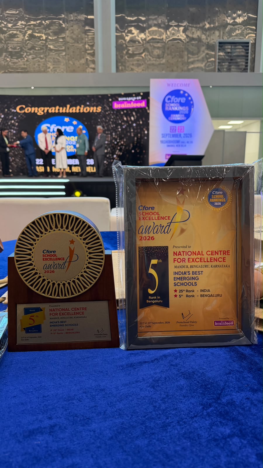 NCFE Mandur certificate: 25th in India and 5th in Bengaluru in the Emerging Schools category