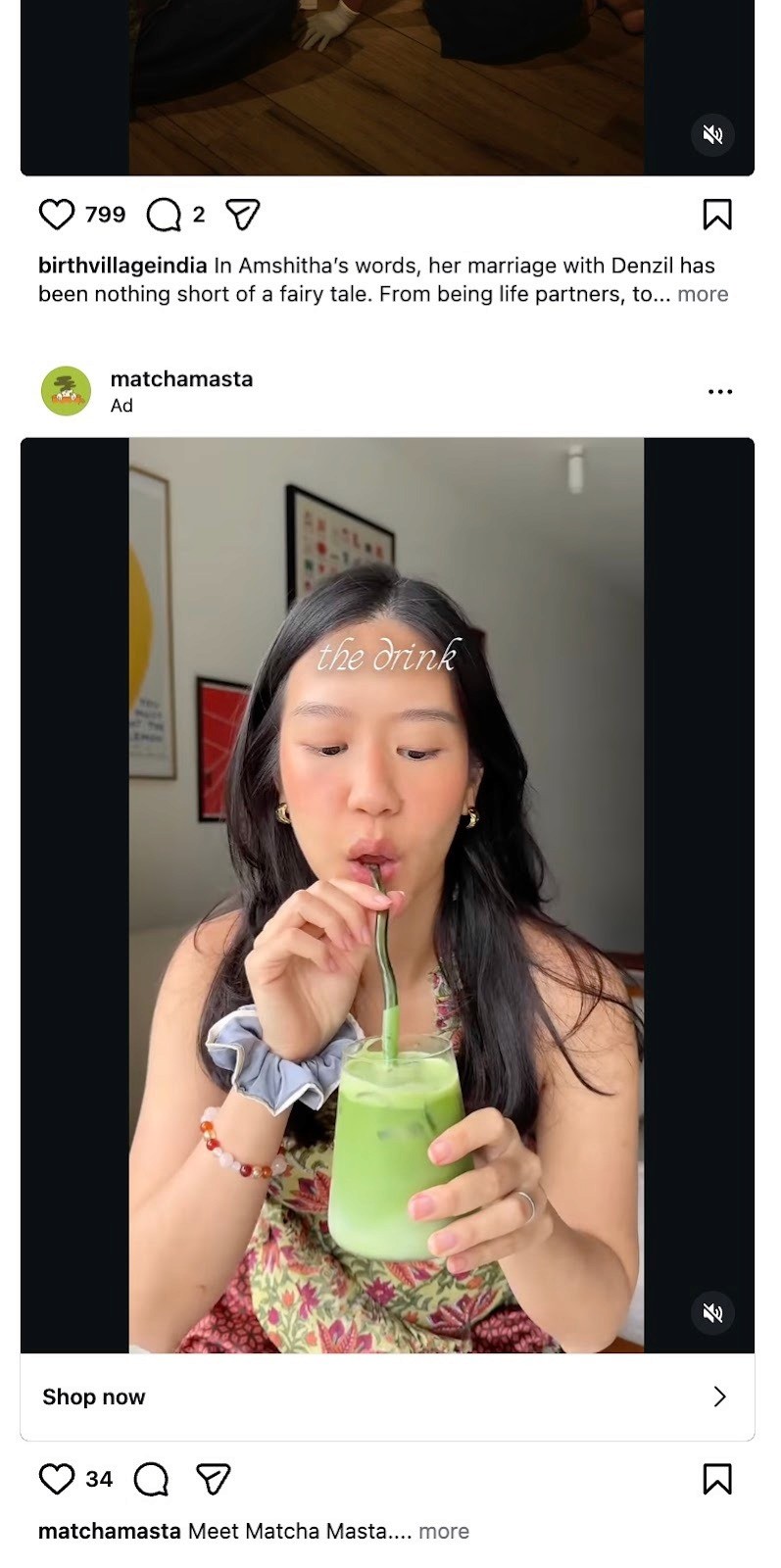 In-feed ad on Instagram source