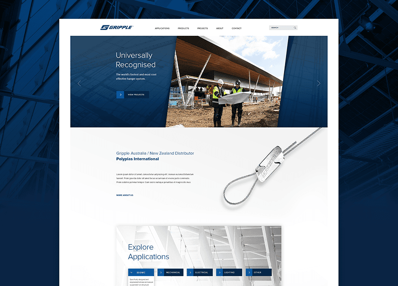 Gripple Australia custom website design