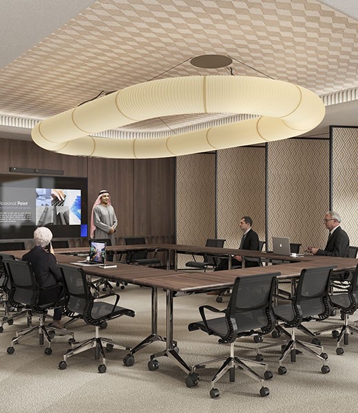 Meeting rooms in The Executive Centre Riyadh 2.08 can accommodate 4 to 12 people.