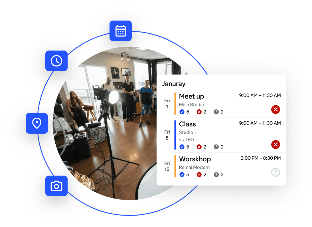 Dance Studio Scheduling Screenshot