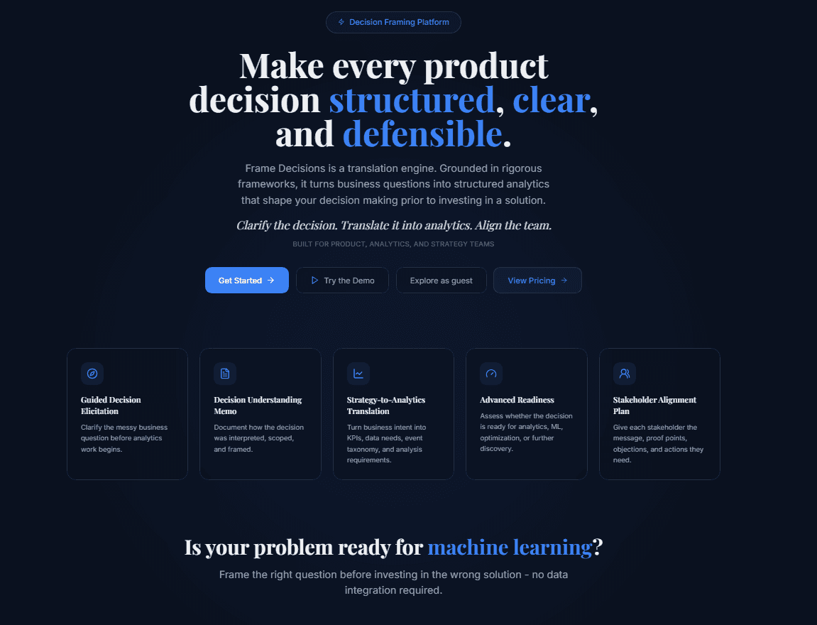 An image of FrameDecisions