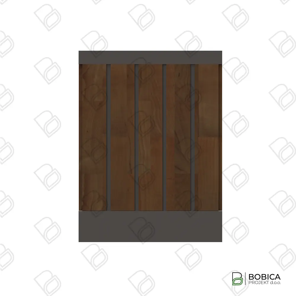 Koš za otpad s drvenim letvicama "TimberClean"