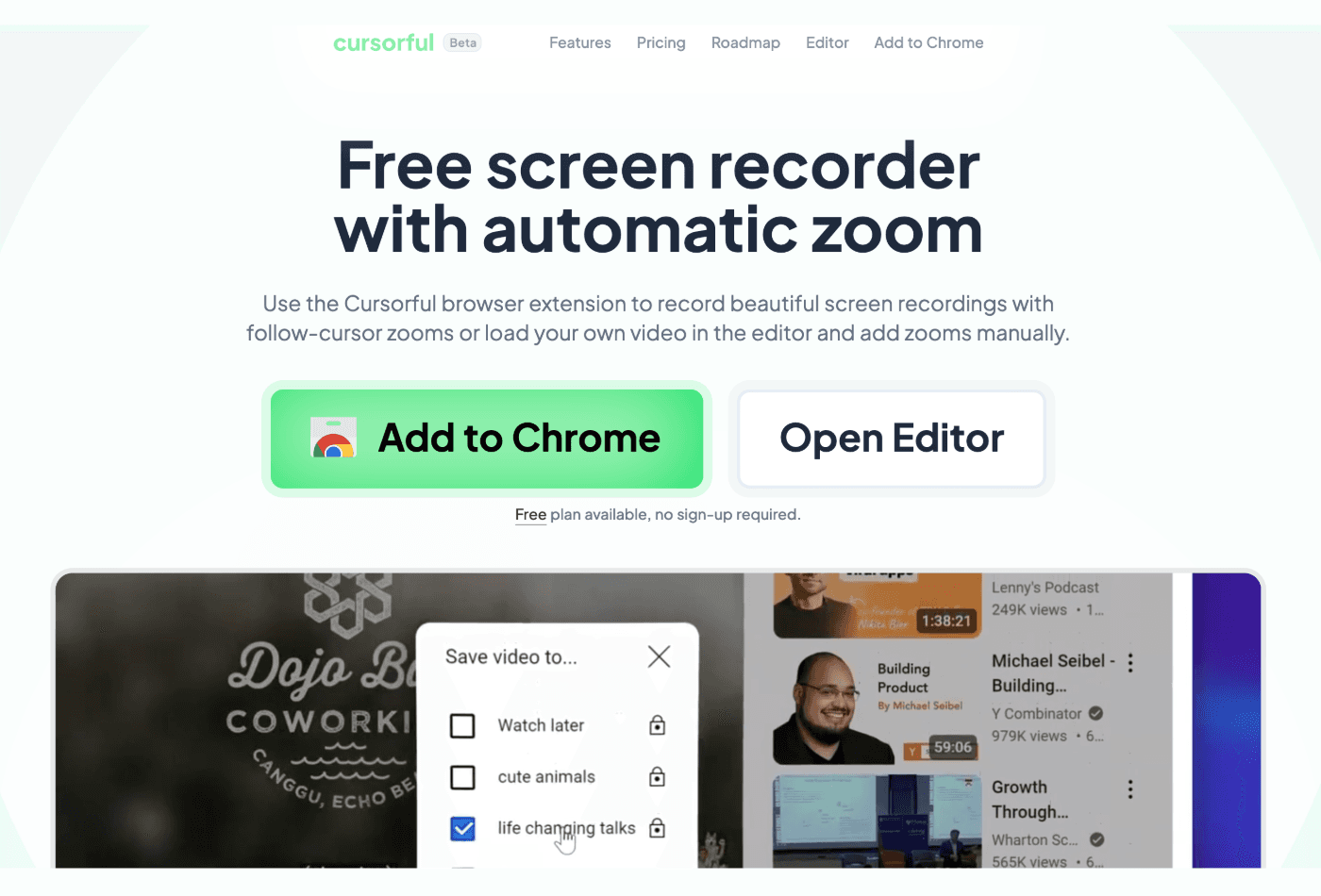 Cursonful screen recording tool