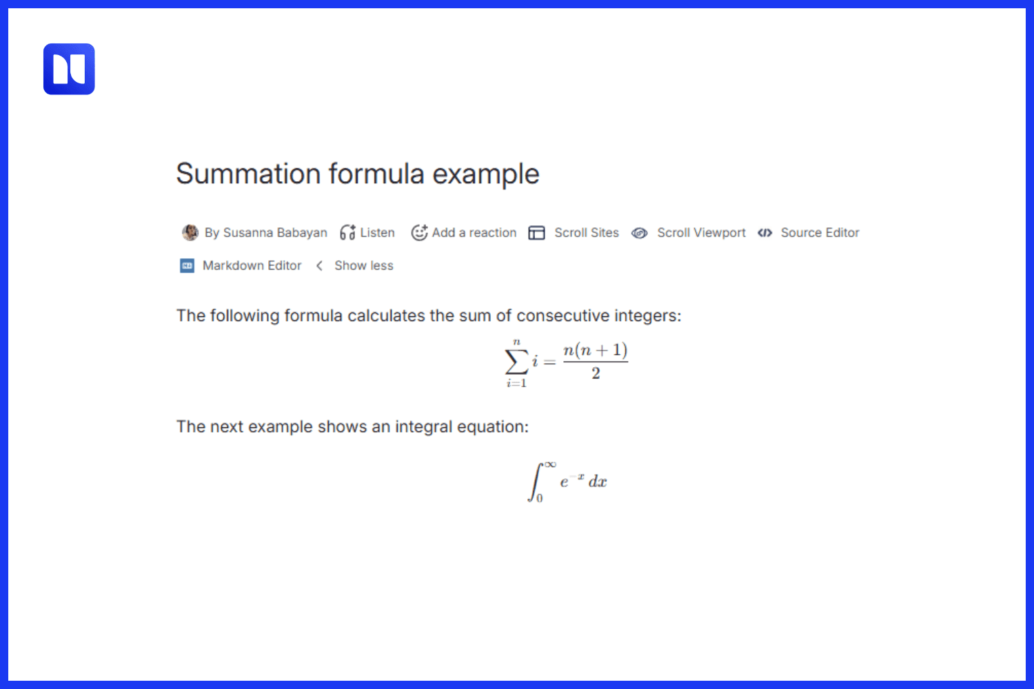 block equations in Confluence&nbsp;